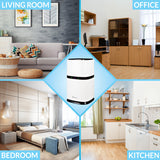 Comfort Zone Compact HEPA Air Purifier with WiFi App Control in White