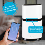 Comfort Zone Compact HEPA Air Purifier with WiFi App Control in White