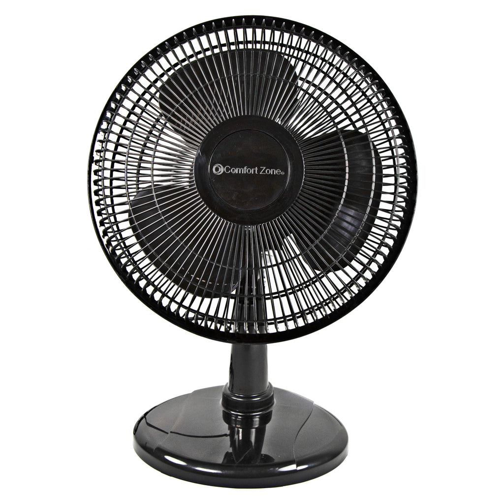 Comfort Zone 12 Oscillating Table Fan with Adjustable Tilt, Black – Comfort  Zone, Mr. Brands, LLC.
