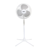 Comfort Zone 3-Speed 16" Oscillating Pedestal Fan in White