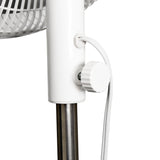 Comfort Zone 3-Speed 16" Oscillating Pedestal Fan in White