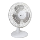 Comfort Zone 12" Oscillating Table Fan with Adjustable Tilt in White