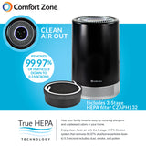 Comfort Zone HEPA Air Purifier with WiFi Control in Black