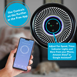 Comfort Zone HEPA Air Purifier with WiFi Control in Black