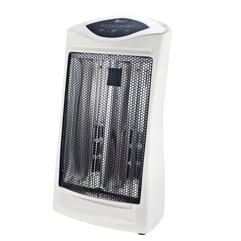 Portable Heater / Quartz Electric Heater with 2 Rods – White