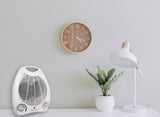 Comfort Zone Fan-Forced Energy-Save Electric Portable Heater with Thermostat in White
