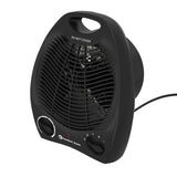 Comfort Zone Fan-Forced Energy-Save Electric Portable Heater with Thermostat in Black