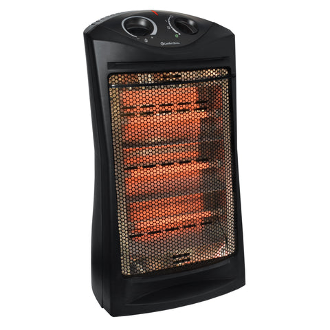 Comfort Zone Energy Save Radiant Quartz Heater with Adjustable Thermostat in Black