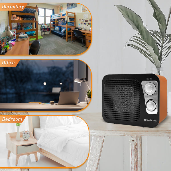 Comfort Zone Retro 1500 Watt Ceramic Heater