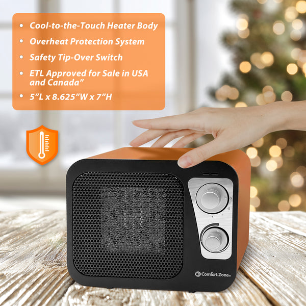 Comfort Zone Retro 1500 Watt Ceramic Heater