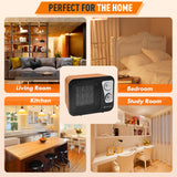Comfort Zone Retro 1500 Watt Ceramic Heater with Overheat Safety in Black and Tan