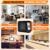 Comfort Zone Retro 1500 Watt Ceramic Heater with Overheat Safety in Black and Tan