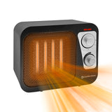 Comfort Zone Retro Style Personal Heater in Black