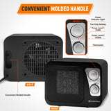Comfort Zone Retro Style Personal Heater in Black