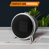Comfort Zone Retro 1500 Watt Ceramic Heater with Overheat Safety in Black