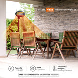 Comfort Zone Outdoor/Indoor Electric Patio Heater with Stand in Black