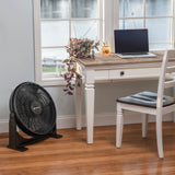 Comfort Zone 20" 3-Speed High Velocity Floor Fan in Black