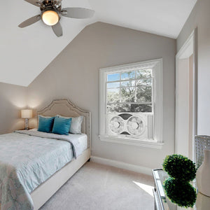 Comfort Zone 9" 3-Speed Reversible Twin Window Fan with Remote Control