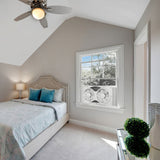 Comfort Zone 9" 3-Speed Reversible Twin Window Fan with Remote Control in White
