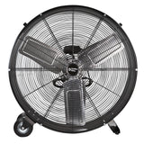 Comfort Zone 30" 2-Speed High Velocity Utility Drum Fan in Black