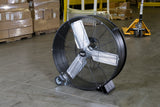 Comfort Zone 30" 2-Speed High Velocity Utility Drum Fan in Black