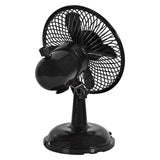 Comfort Zone 5" 2-Speed Oscillating Desk Fan in Black