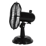 Comfort Zone 5" 2-Speed Oscillating Desk Fan in Black