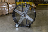 Comfort Zone 42" 3-Speed High Velocity Industrial Drum Fan in Black