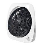 Comfort Zone 10" 3-Speed Square Turbo Table Fan in White