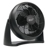 Comfort Zone 10" 3-Speed High-Velocity Turbo Table Fan in Black