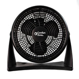 Comfort Zone 10" 3-Speed High-Velocity Turbo Table Fan in Black
