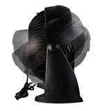 Comfort Zone 10" 3-Speed High-Velocity Turbo Table Fan in Black