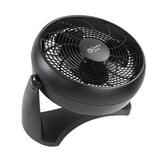 Comfort Zone 10" 3-Speed High-Velocity Turbo Table Fan in Black