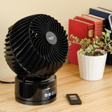 Comfort Zone 6" 3-Speed Globe Fan with Remote in Black