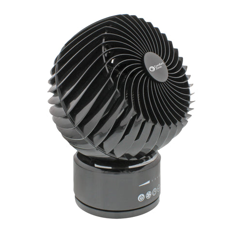 Comfort Zone 6" 3-Speed Globe Fan with Remote in Black