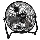 Comfort Zone 14" High-Velocity 3-Speed Floor Fan in Black