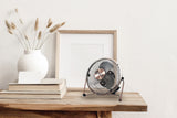 Comfort Zone 6" Dual Powered USB Desk Fan in Silver
