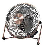 Comfort Zone 6" Dual Powered USB Desk Fan in Silver