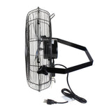 Comfort Zone 18" 3-Speed High-Velocity Industrial Wall-Mount Fan in Black