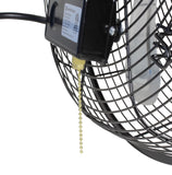 Comfort Zone 18" 3-Speed High-Velocity Industrial Wall-Mount Fan in Black