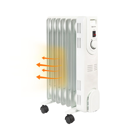 Comfort Zone Oil-Filled Radiator Heater in Grey