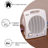 Comfort Zone Fan-Forced Portable Heater with Thermostat in White