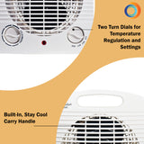 Comfort Zone Fan-Forced Portable Heater with Thermostat in White