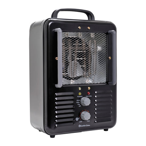 Comfort Zone Utility Milkhouse Heater in Black/Grey