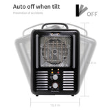Comfort Zone Utility Milkhouse Heater in Black/Grey