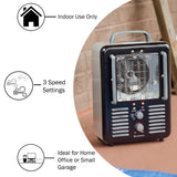 Comfort Zone Utility Milkhouse Heater in Black/Grey