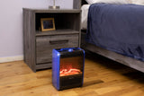 Comfort Zone Mini Ceramic Tabletop Fireplace Heater in Blue