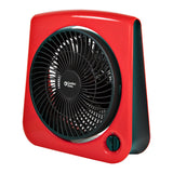 Comfort Zone 10" 3-Speed Adjustable Turbo Fashion Table Fan in Red