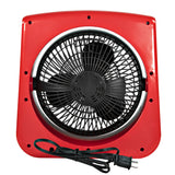 Comfort Zone 10" 3-Speed Adjustable Turbo Fashion Table Fan in Red