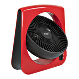 Comfort Zone 10" 3-Speed Adjustable Turbo Fashion Table Fan in Red